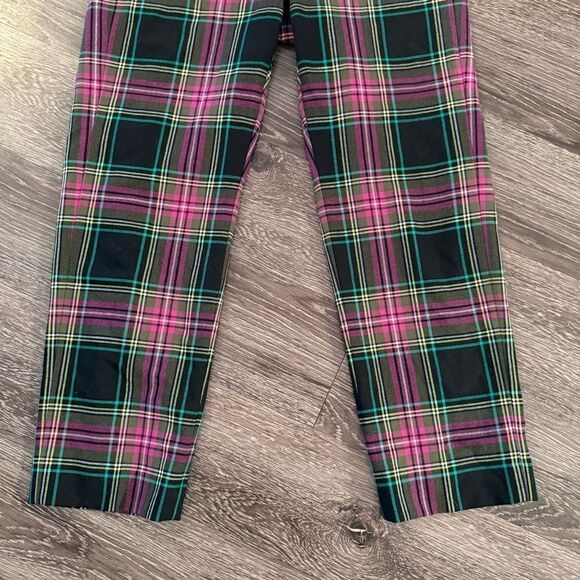 J. Crew Kate Straight Pant in Pink Stewart Tartan Wool blend - Picture 7 of 9
